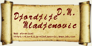 Đorđije Mlađenović vizit kartica